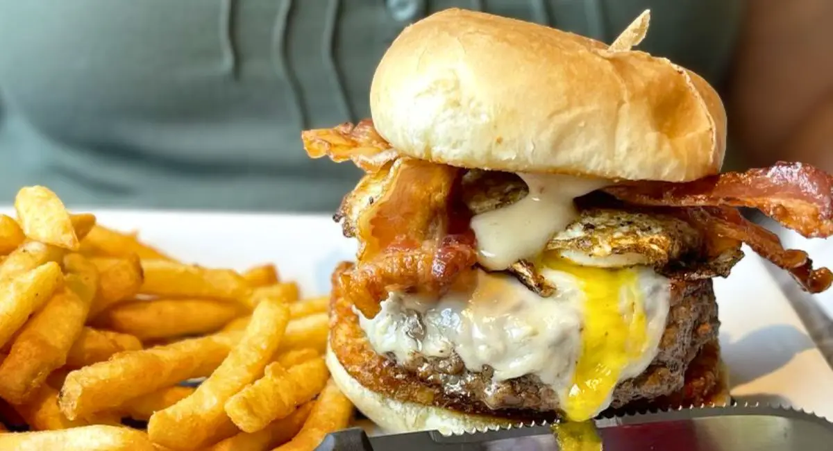 Rise 'n Shine Burger at KC's Classic Burger Bar in North Attleboro, MA