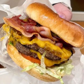 Double Bomber Burger at Flight Burger in Carmel, Indiana