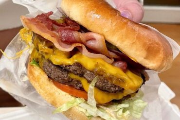 Double Bomber Burger at Flight Burger in Carmel, Indiana