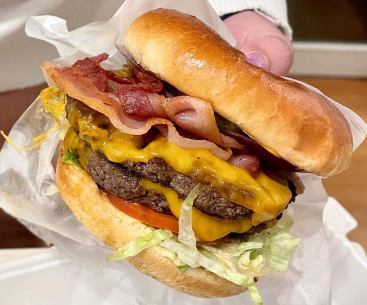 Double Bomber Burger at Flight Burger in Carmel, Indiana