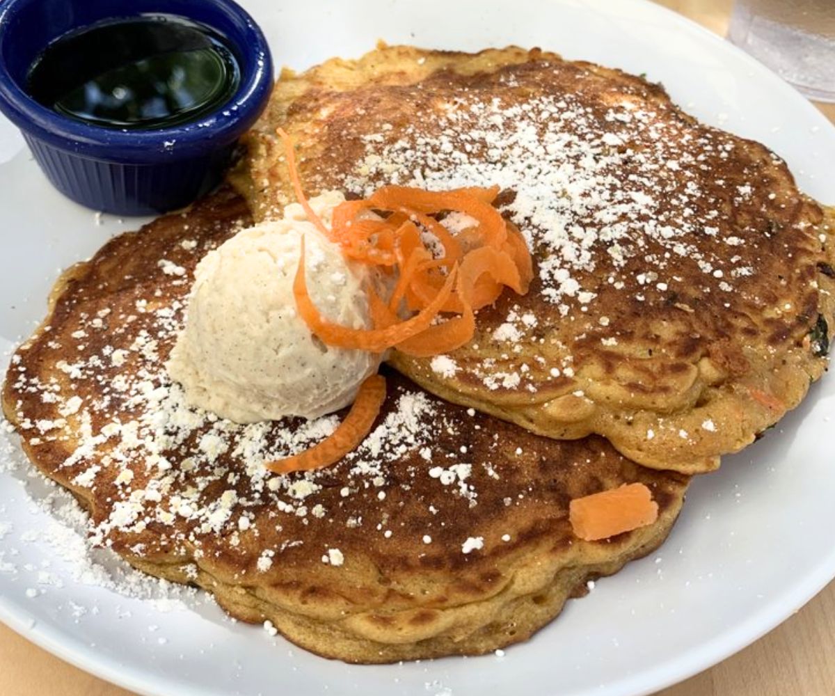 Carrot Hotcakes at Sunny Point Cafe in Asheville, North Carolina