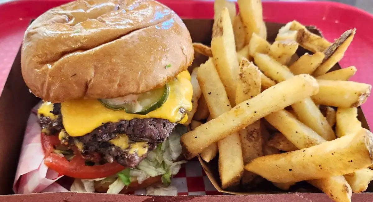 Double Cheeseburger at Betty's Burger Joint in Honolulu, Hawaii