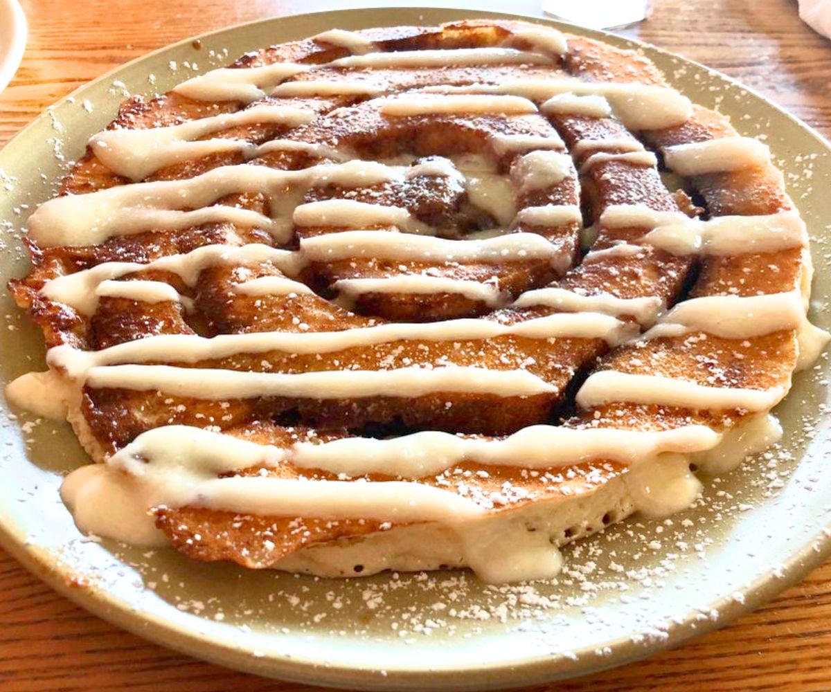 Cinnamon Bun Pancake at Bayside American Cafe in Portland, Maine