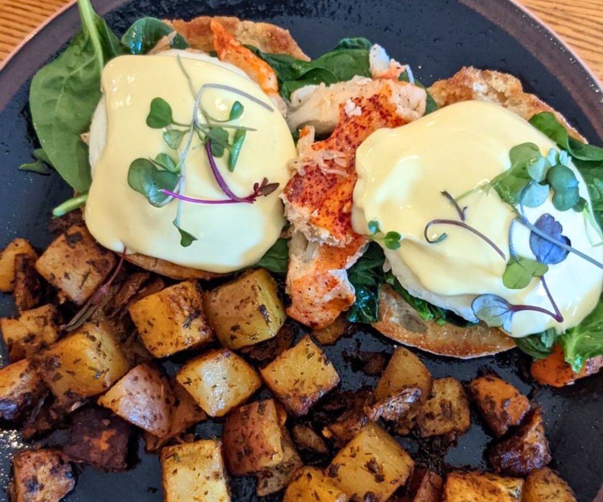 Lobster Benedict at Bayside American Cafe in Portland, Maine