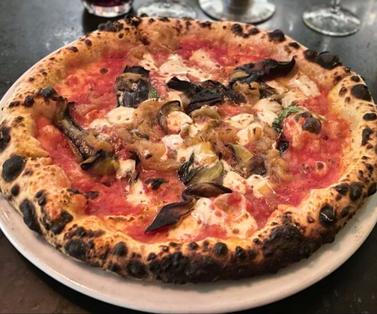 Melanzana Pizza at Pizzeria Verità in Burlington, Vermont