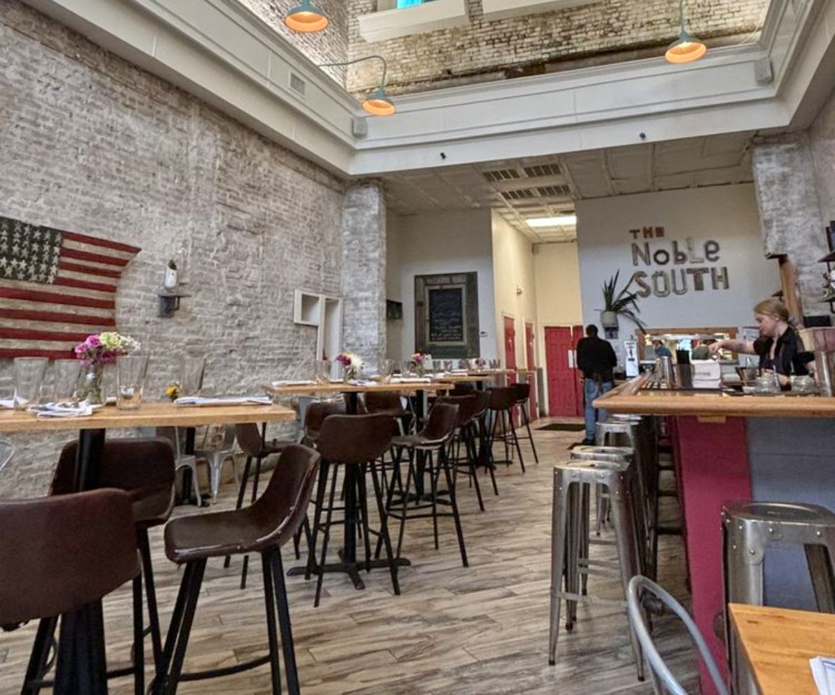 interior of The Noble South in Mobile, Alabama