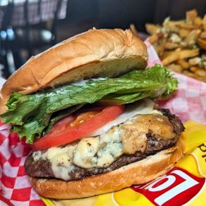 Blue Cheese Burger at St. John's Bar & Grill in Sunnyvale, California