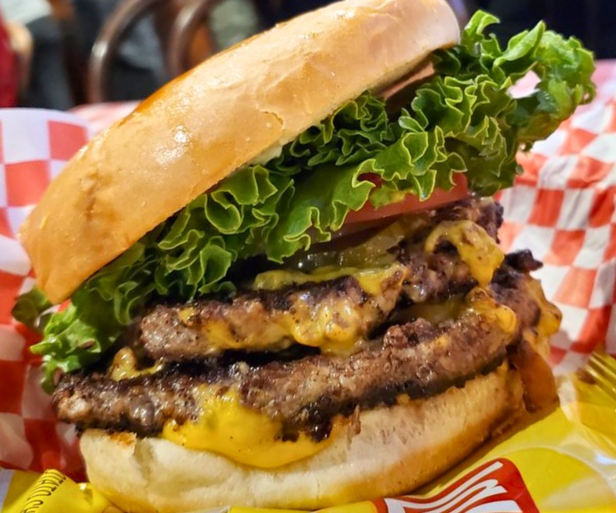 Double Burger at St. John's Bar & Grill in Sunnyvale, California