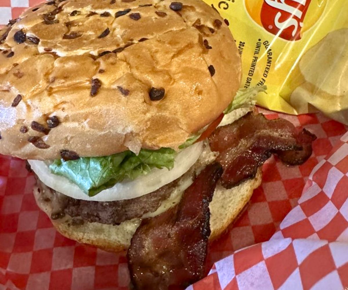 Bacon Swiss Burger at St. John's Bar & Grill in Sunnyvale, CA
