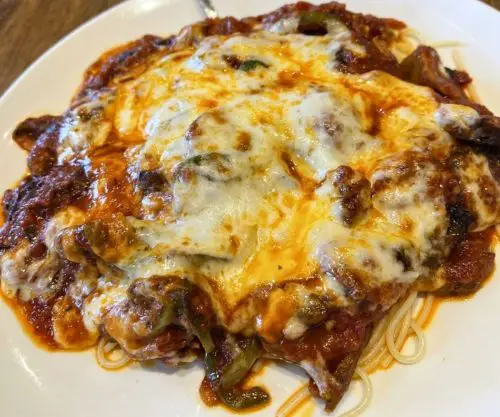 Sausage Pepper Parmigiana at Napoli's Italian Restaurant in Enid, Oklahoma