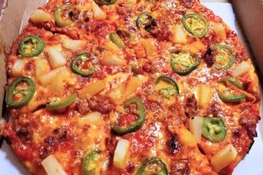 Angry Hawaiian Pizza at Grainsley's Kitchen + Drinks in Warwick, RI
