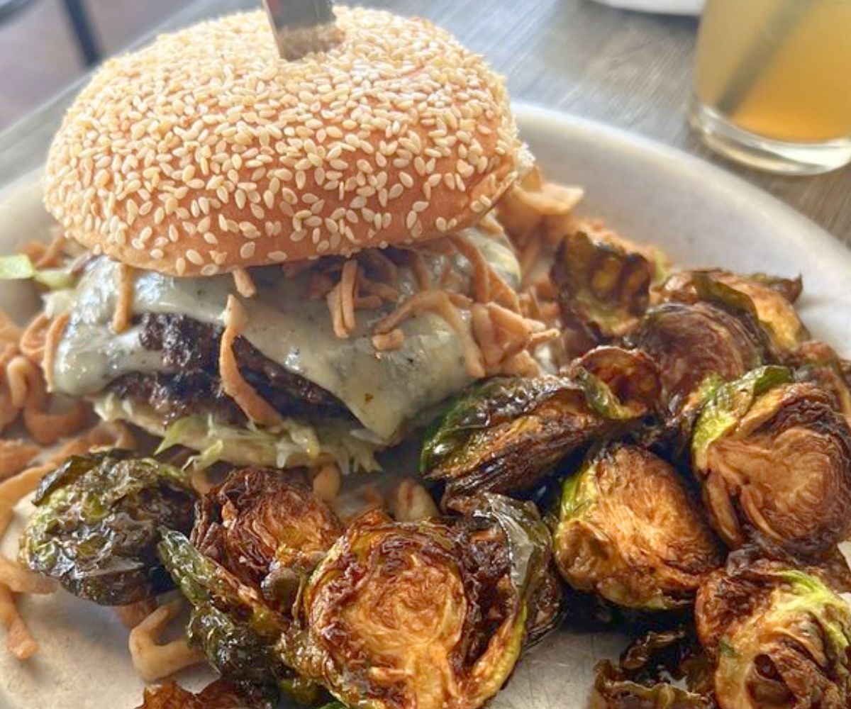 Big Blue Burger at Billy Yanks in Hamilton, OH