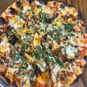 Chicken Bacon Boom Boom at Cadillac Pizza Pub in McKinney, Texas