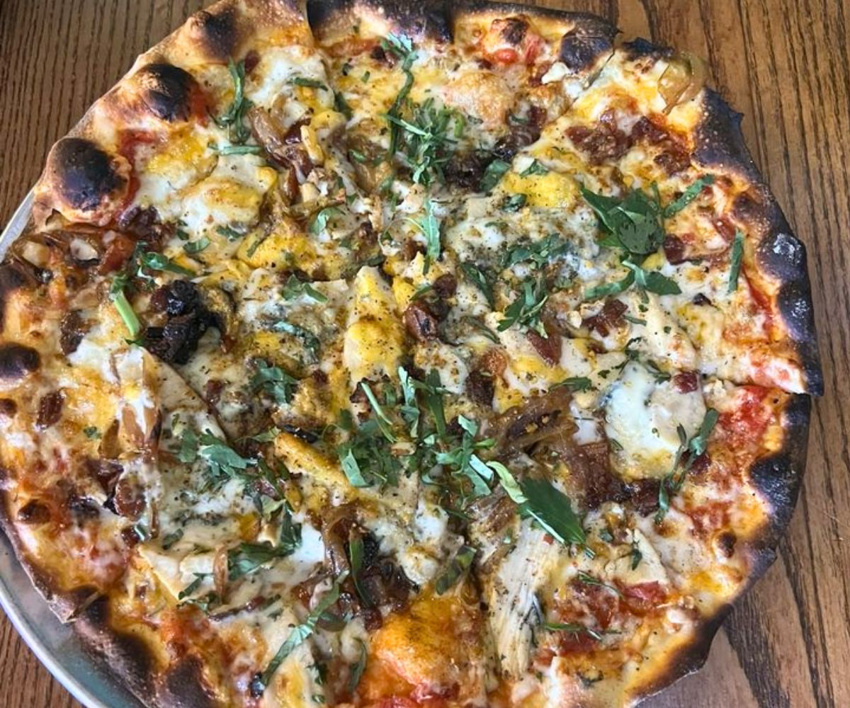 Chicken Bacon Boom Boom at Cadillac Pizza Pub in McKinney, Texas