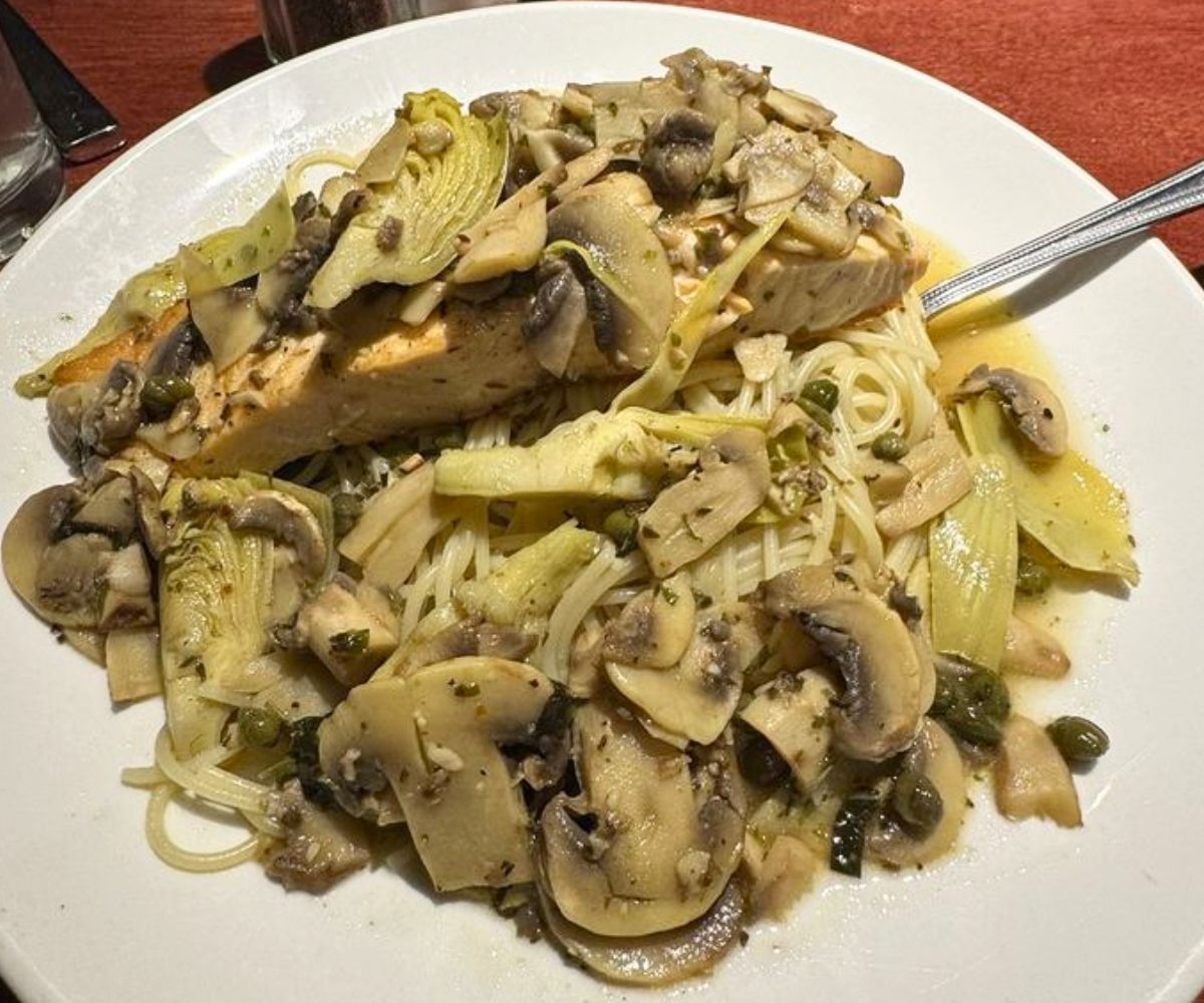 Salmon Siciliano at Napoli's Italian Restaurant in Enid, OK