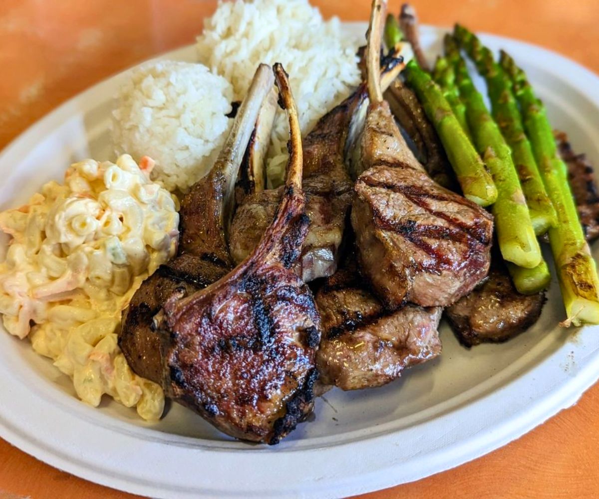 Rack of Lamb at Ray's Café in Honolulu, HI
