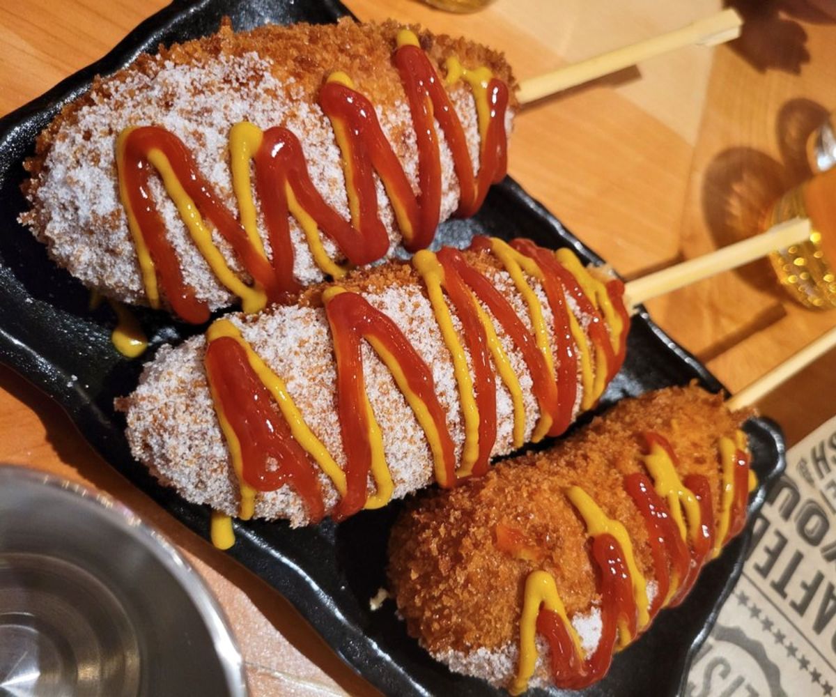 Korean Fried Corn Dogs at 1st Street Pocha in Beaverton, Oregon