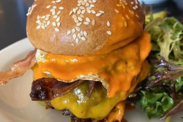Hangover Burger at The Barley House Restaurant & Tavern in Concord, NH