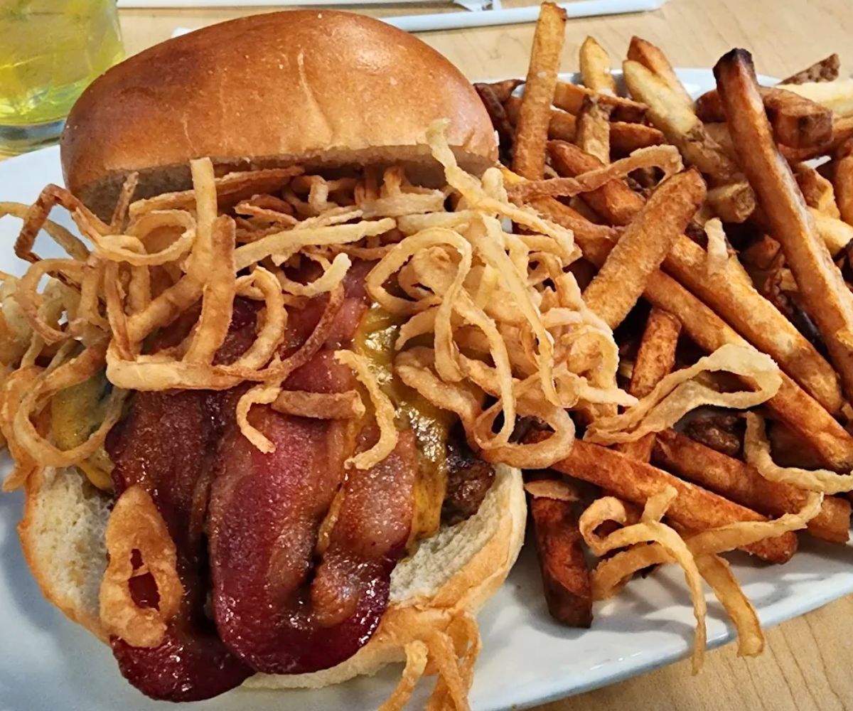 Santa Fe Burger at Restaurant 55 in Dover, Delaware