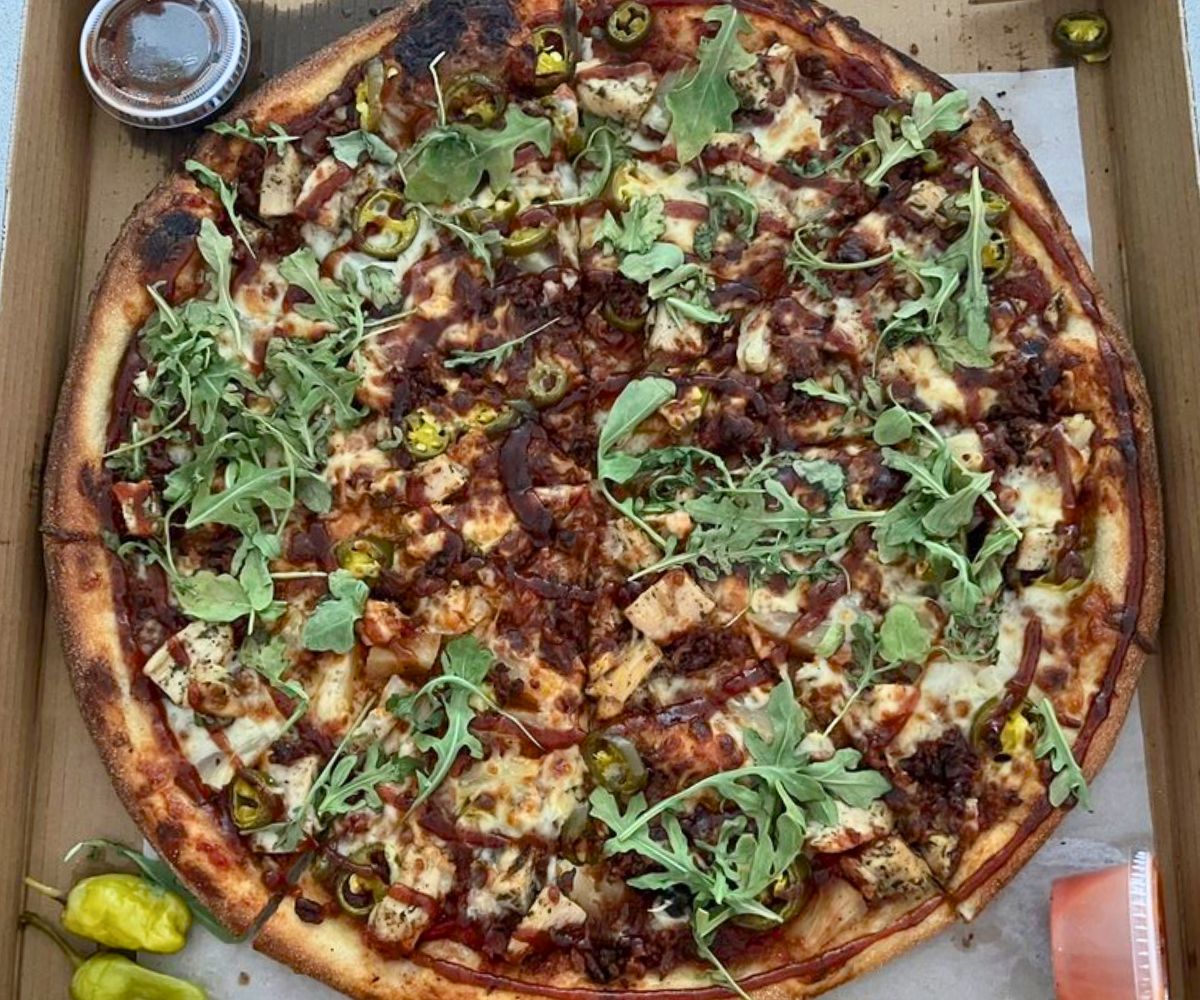 Mahalo Diablo Pizza at Vannucchi Brothers Pizza in Hollywood, Florida