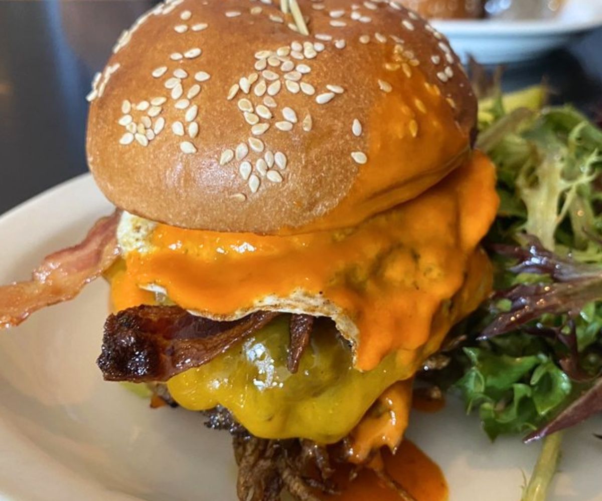 Hangover Burger at The Barley House Restaurant & Tavern in Concord, NH