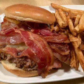 Bacon Burger at Restaurant 55 in Dover, Delaware