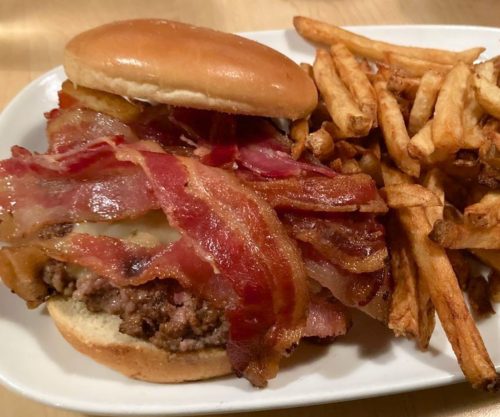 Bacon Burger at Restaurant 55 in Dover, Delaware