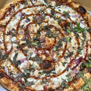 BBQ Chicken Pizza at Vannucchi Brothers Pizza in Hollywood, Florida