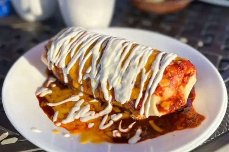 Breakfast Burrito at The Neighborhood Cafe in Huntersville, North Carolina