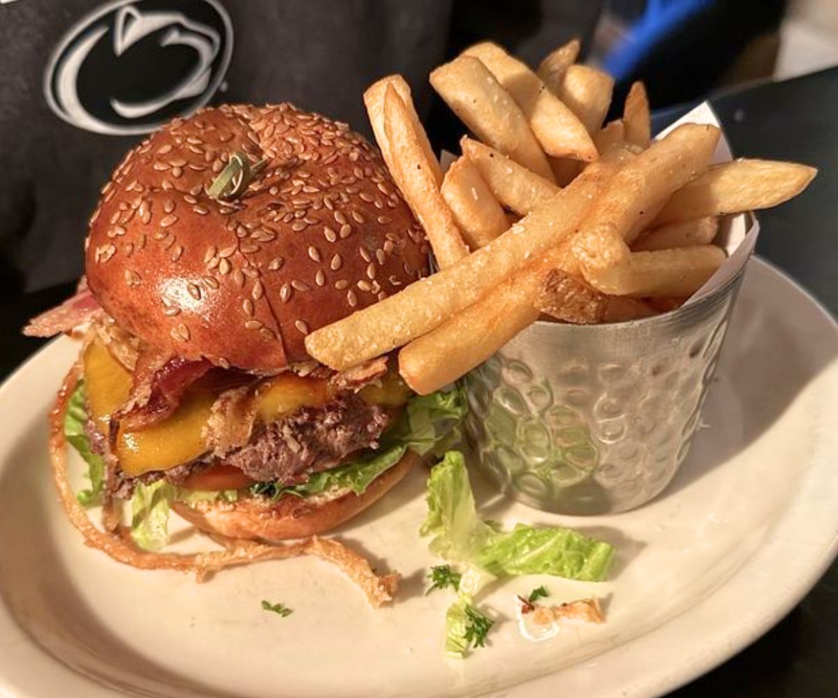 BBQ Bison Burger at The Barley House Restaurant & Tavern in Concord, New Hampshire