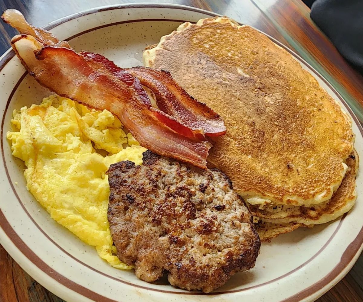 pancakes at Cowboy Cafe in Roswell, New Mexico