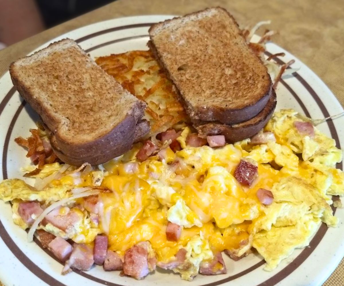 Ham and Cheese Scramble at The Shack on Broadway in Fargo, North Dakota