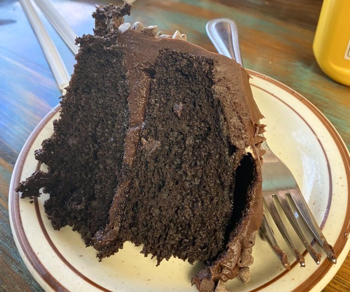 Chocolate Cake at Cowboy Cafe in Roswell, New Mexico