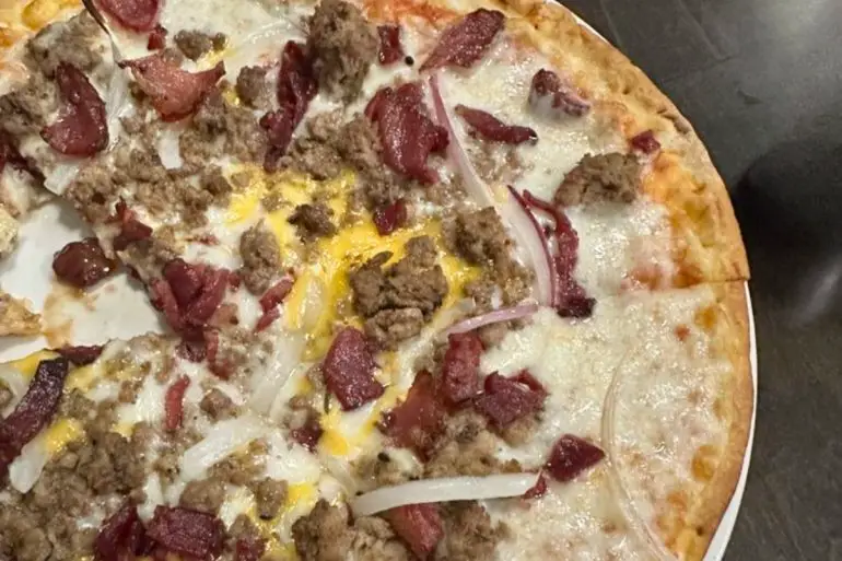 "You're In Dubuque" Pizza at L May Eatery in Dubuque, Iowa