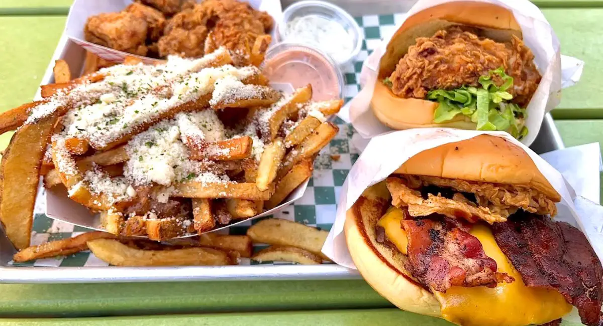 burgers at Burger Yum in Harrisburg, Pennsylvania