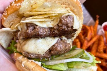 Double GoldBurger at GoldBurgers in Newington, Connecticut