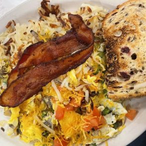 Farmer's Scramble at Charlie's Main St Cafe in Minot, North Dakota