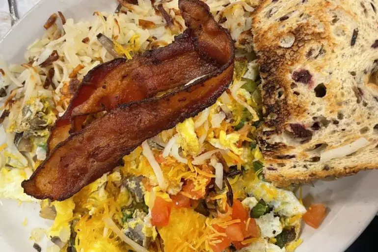 Farmer's Scramble at Charlie's Main St Cafe in Minot, North Dakota