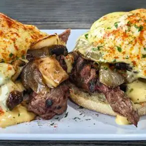 Steak Benedict at Rosemary Cafe in Joliet, Illinois