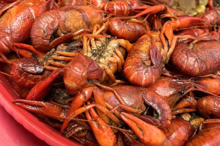 Boiled Crawfish at Steamboat Bill's on the Lake in Lake Charles, LA