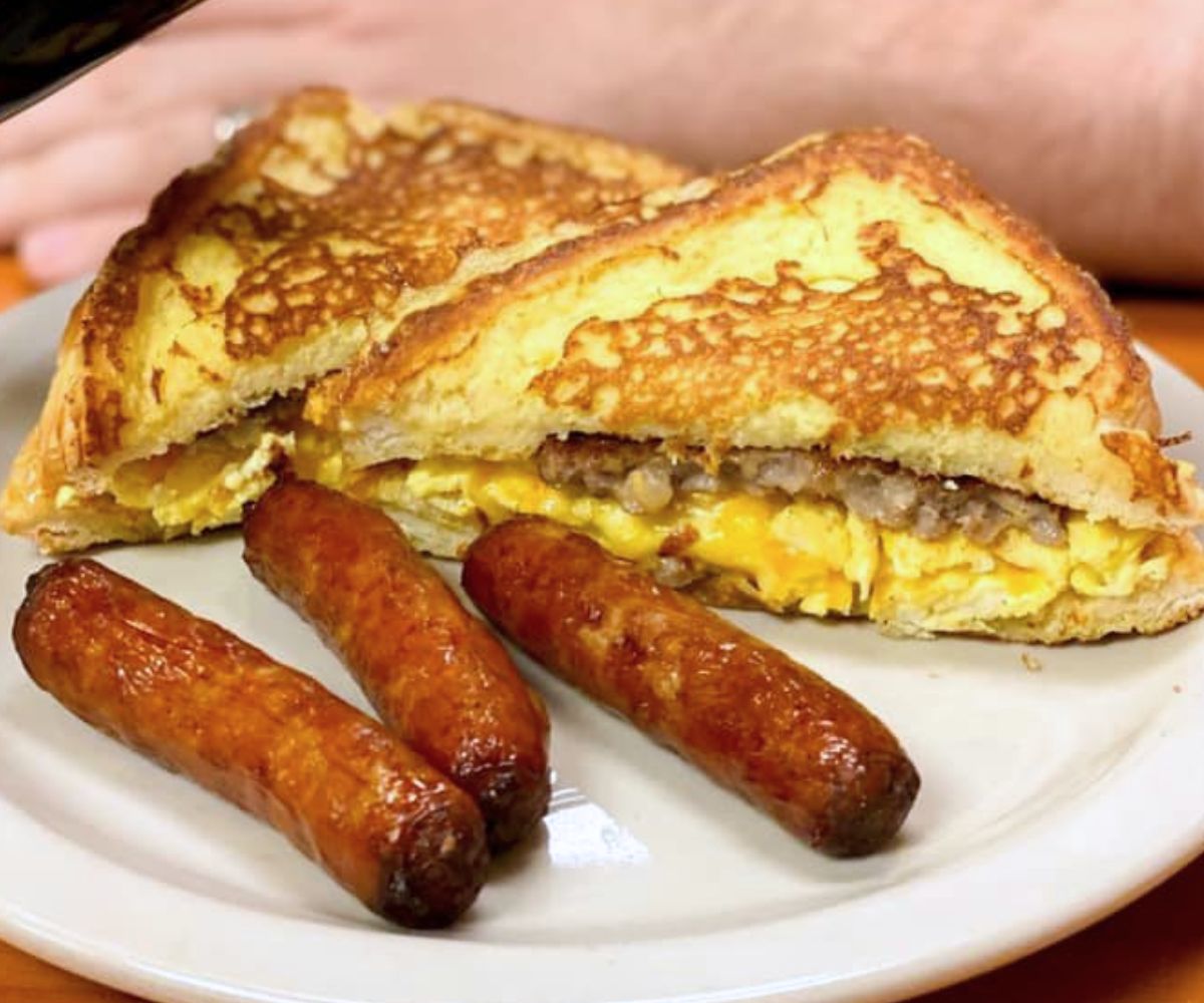 French Toast Sandwich at Charlie's Main St Cafe in Minot, ND