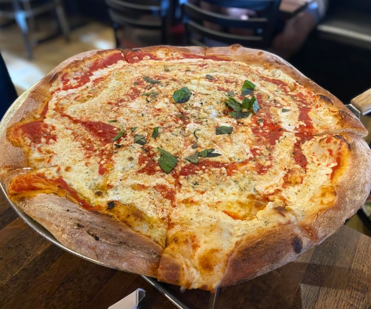 Quattro Formaggi Pizza at Cristino's Coal Oven Pizza in Clearwater, FL