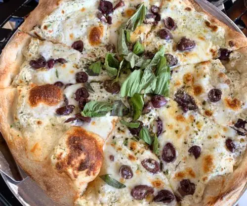 Bianca Pizza at Cristino's Coal Oven Pizza in Clearwater, Florida