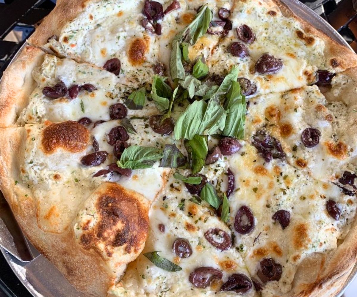 Bianca Pizza at Cristino's Coal Oven Pizza in Clearwater, Florida