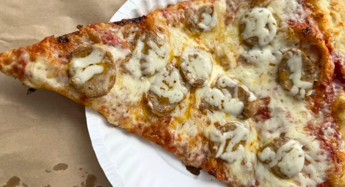 Spicy Sausage Pizza at Vinnie Van Go-Go's in Savannah, Georgia