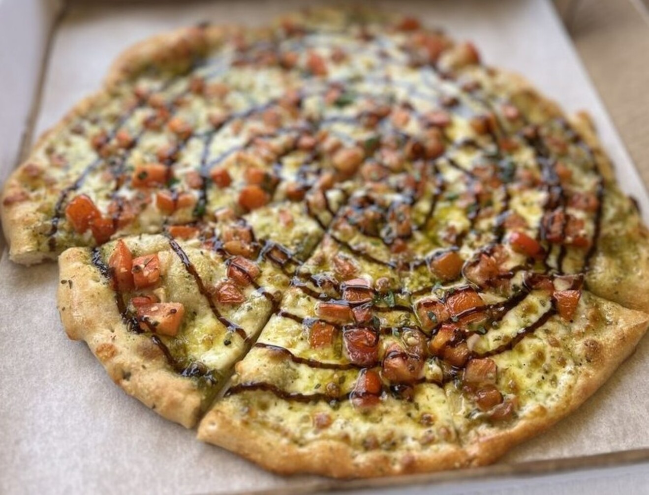 Veggie Pizza at Burrata Italian Kitchen located in Canton, OH.