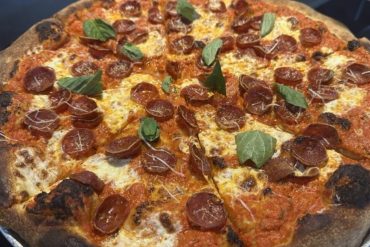 Vodkarita Pizza at Mike's Pizza located in Canton, OH.