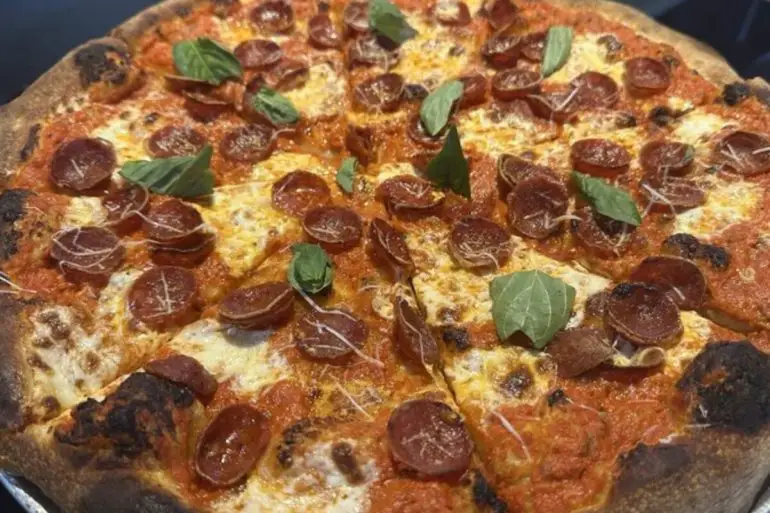 Vodkarita Pizza at Mike's Pizza located in Canton, OH.