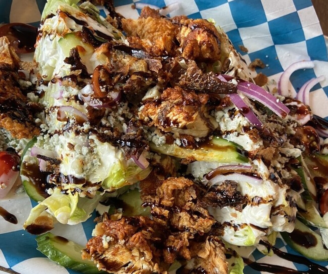 Wedge salad at Flock Shop located in Spartanburg, SC. 