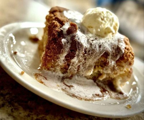coffee cake at carolyn's cafe in redlands ca